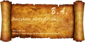 Beczkes Alfréda névjegykártya